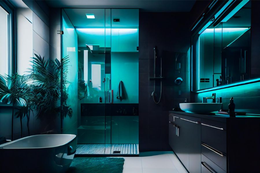 Smart technology in bathroom design