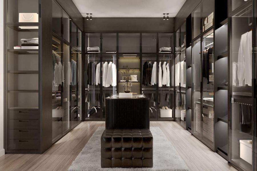 Walk-in closet design ideas for men